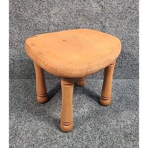 Vintage Natural Solid Wood Step Stool Plant Stand Foot Stool MCM Minialmalist